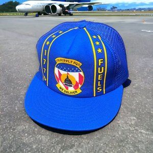 Vintage 1776 Fuels Supply Squadron Trucker Hat Made in USA Snapback Hat